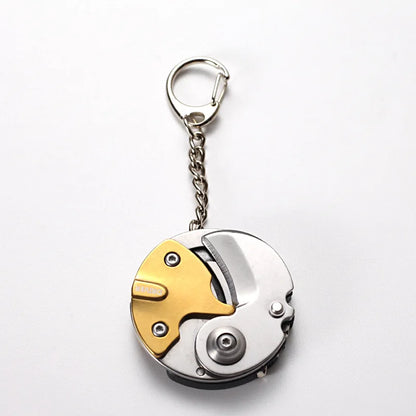 Keychain Screwdriver Multifunctional Hexagon Coin Outdoor EDC Tool Hexagon Folding Coin Knife Pocket Fold Mini coltello Gear Pee