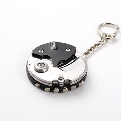 Keychain Screwdriver Multifunctional Hexagon Coin Outdoor EDC Tool Hexagon Folding Coin Knife Pocket Fold Mini coltello Gear Pee