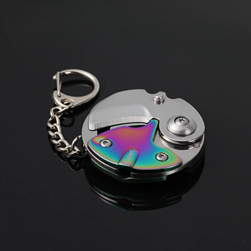Keychain Screwdriver Multifunctional Hexagon Coin Outdoor EDC Tool Hexagon Folding Coin Knife Pocket Fold Mini coltello Gear Pee